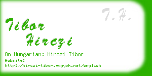 tibor hirczi business card